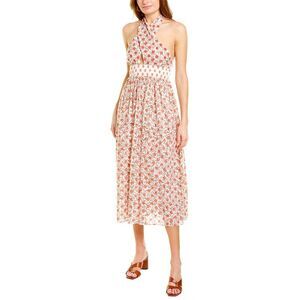 Ash & Eden Womens  Mira Halter Maxi Dress, Red